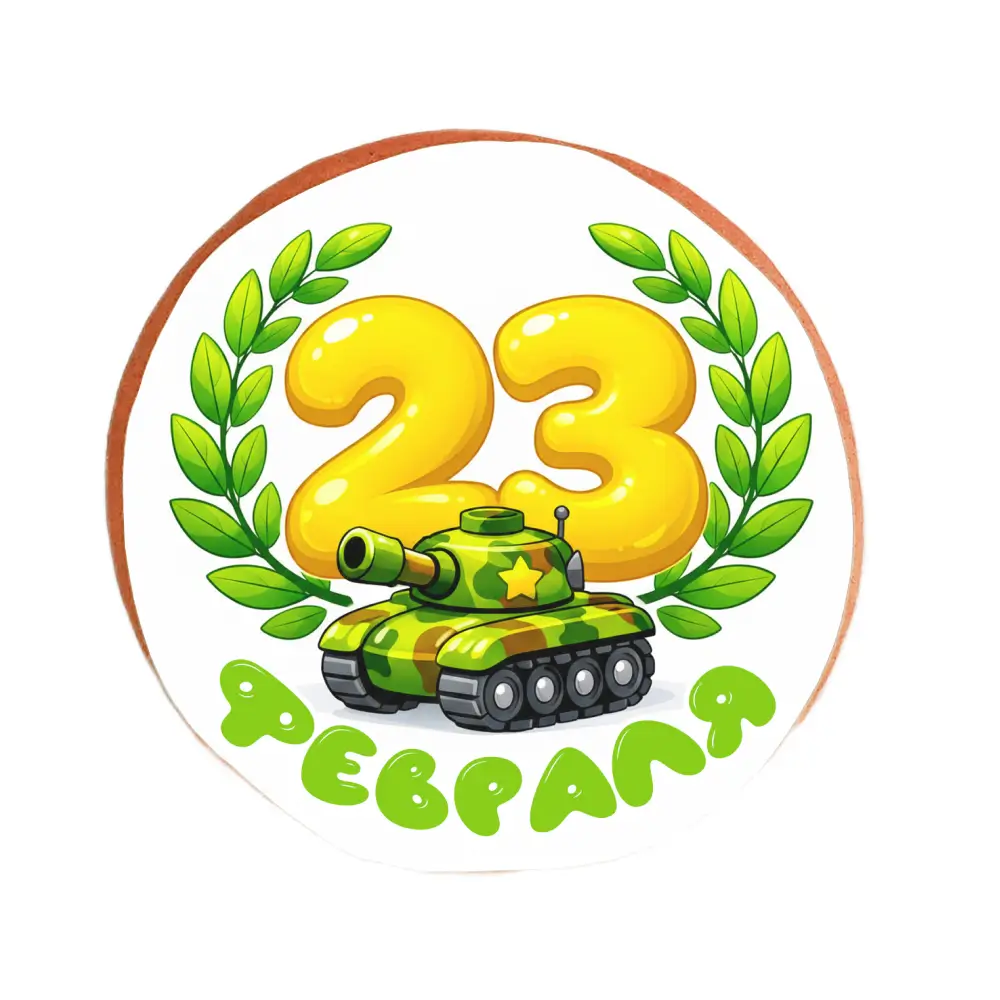 Пряник «23 февраля. Танк»